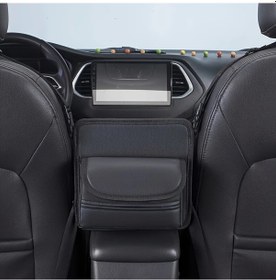 Resim Dashanshop Pu Deri Koltuk Organizer Çok Bölmeli H903k Lychee Siyah Telefon Aksesuar Saklama Çantası 