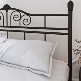 Resim FANO King Ferforje Karyola Siyah Çift Kişilik Metal Yatak 140x190, 140x200, 150x200, 160x200 