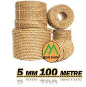 Resim gökdağ group g g Tam Kesit 100 Metre Jüt Ip Kendir Halat 5 Mm Jut Halat-HasırIp-Kendir Ip-Salıncak Ipi 5 MM 100 METRE 