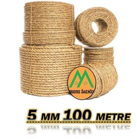 Resim gökdağ group g g Tam Kesit 100 Metre Jüt Ip Kendir Halat 5 Mm Jut Halat-HasırIp-Kendir Ip-Salıncak Ipi 5 MM 100 METRE 
