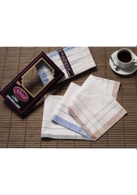Resim Gözde Siyah Kutulu 42X42 Cm 12 Adet Kumaş Mendil - Gm 01 (412271861) Gri - Kahverengi - Mavi 