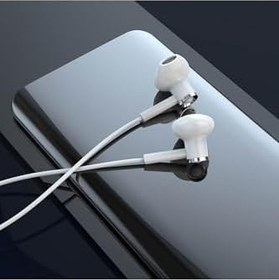 Resim Bas Dengeli Ergonomik Kulak İçi Kulaklık, 3.5mm Jack, Beyaz 