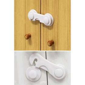 Resim Derin Stok Bebek Çocuk Güvenliği Çekmece ve Dolap Için Kendiliğinde Yapışkanlı Vidasız Kapak Kilidi 