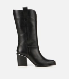 Resim Hotiç Kadın Deri Siyah Metal Detaylı Topuklu Çizme 01cıh313490a100 01cıh313490a100 Siyah 