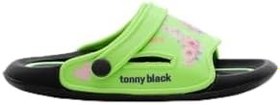 Resim Tonny Black Kız Çocuk Çiçek Desenli Poli Taban Terlik, TBACR894 