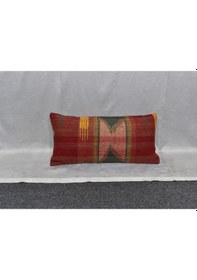 Resim Zehra Abla Halı Yeni El Dokuma Dekoratif Lumbar Kilim Kırlent Yastık Kılıfı 6644 Çok Renkli 