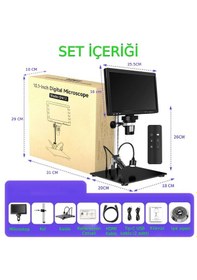 Resim Ece Opto-edu Dijital Mikroskop Tamirci Mikroskobu 10.1" Ips Lcd Hd Ekran Hdmı Ve Usb Bağlantısı 2000x Büyütme 20mp Kamera Şarjlı Tam Set 