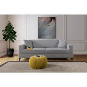Resim Perla Sofa Comfort Yataklı Kanepe Gri Kazayağı 