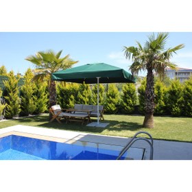 Resim Sunlife 3x3 mt Kare Bahçe Şemsiyesi (AYAKSIZ) - Restoran, Otel, Teras ve Havuz Kullanımına Uygun 