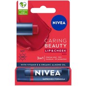 Resim Nivea Caring Beauty Lip Cheek SPF 30 - Yanak ve Dudak Renklendirici Red 4.8g 