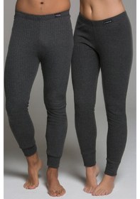 Resim Thermoform Soft Unisex Termal Alt İçlik Antrasit Koyu Gri 