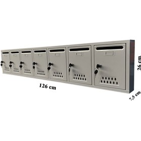 Resim veta metal Posta Kutusu 7'li Gri 