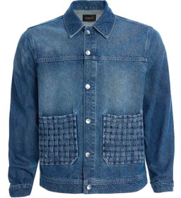 Resim Erkek Örme Cepli Denim Ceket - L 