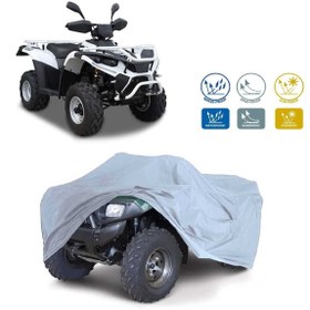 Resim AutoEN Yuki HS 400ATV UYUMLU ATV SU GEÇİRMEZ BRANDASI -GRİ 