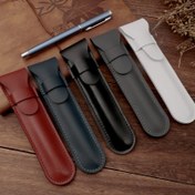 Resim Sırlı PU Deri Kalem Çantası - Flip Kapak Kalem Tutucu, Fountain & Toplu Kalem için Koruyucu Kılıf - İş ve Seyahat Hazır, Aile, Arkadaşlar, İş Arkadaşları ve İş Ortağınız için İdeal Hediye 