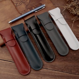 Resim Sırlı PU Deri Kalem Çantası - Flip Kapak Kalem Tutucu, Fountain & Toplu Kalem için Koruyucu Kılıf - İş ve Seyahat Hazır, Aile, Arkadaşlar, İş Arkadaşları ve İş Ortağınız için İdeal Hediye 