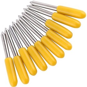 Resim Wezone Roland 30 Karbür Kesici Bıçakları, 10 Adet, 2mm Mil Çapı, Vinyl Ve Yapıştırıcı Medya İçin, Kırmızı Koruyucu Kapaklı 