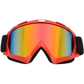 Resim Maoyaya 07 Off-road Motosiklet Kask Gözlükleri Kırmızı Renkli Dayanıklı Aksesuar 