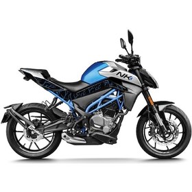 Resim Cfmoto Nk250 Orta Şase Baskılı Şimşek Mavi Stıcker Etiket Modeli 