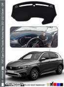 Resim Fıat Egea Cross Torpido Koruma Halısı 2021-2025 Ekranlı Modele Özel Üretim - Kenarı Gri 