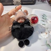 Resim Silver1 Gıoıo Yeni Ipek Eşarp Anahtarlık Kişiselleştirilmiş Inci Papyon Çanta Çekicilik Dokuma Anahtarlık (Yurt Dışından) 