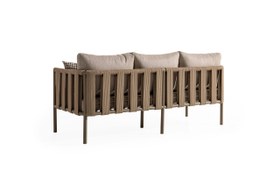 Resim Lizbon Bej Üçlü Oturma Grubu 