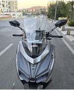Resim Motocam Sym Jet 14 Evo 200 Plus Siperlik Ön Cam 2023-2025 Model 45cm Şeffaf Renkli 4mm 