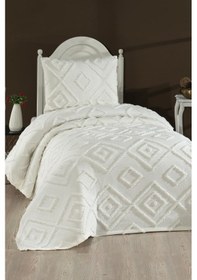 Resim Çeyiz Diyarı Samira 2 Parça Tek Kişilik Pike Takımı Krem 