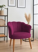 Resim Azra Mobilya Papatya Babyface Kumaş Modern Berjer Koltuk – 13 Renk Seçeneği - Bordo 