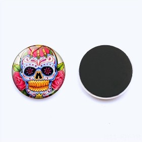 Resim Youmex Ev Dekorasyonu Skeleton Desenli Manyetik Cam Buzdolabı Sticker 30mm Özel Tasarım Jy001966-10 Gümüş 