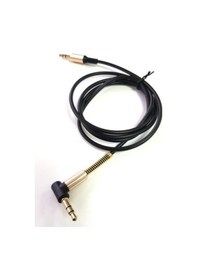 Resim Electroon 3,5Mm Stereo Gold Jaklı Siyah Silikon Aux Kablo 1Metre 