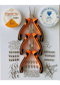 Resim 3 Penseli Hobi Takı Yapım Ve Tamir Malzemeleri - Mini Kargaburun Kıvırma Pensesi Yan Keski 