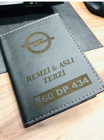 Resim Appcity Kişiye Özel Isimli Deri Dikişli Ruhsat Kabı (373151944) 