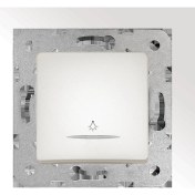 Resim Storemax Linnera Life Sedef Beyaz Işıklı Light Çabuk Bağlantı Mekanizma ve Düğme 