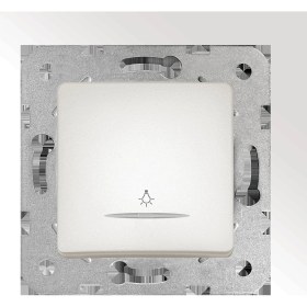 Resim Storemax Linnera Life Sedef Beyaz Işıklı Light Çabuk Bağlantı Mekanizma ve Düğme 