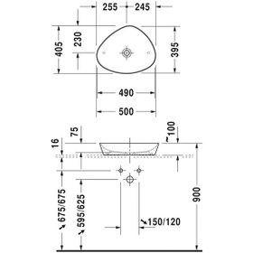 Resim Duravit Lavabo Cape Cod Duraceram Çanak 50 CM 2339500000 