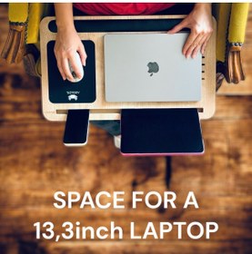 Resim Axolotl Telefon Ve Tablet Bölmeli Minderli Laptop Sehpası, Notebook, Bilgisayar, Çalışma Masası 