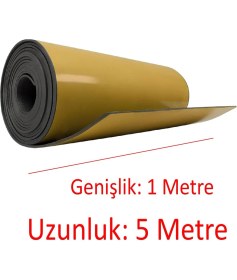 Resim Yapışkanlı Araç Ses Isı Yalıtım Izolasyon Bandı EN:100 cm Kalınlık:5 mm Uzunluk:5 Metre Kauçuk 