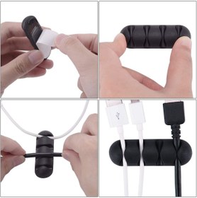 Resim DOLU OYUNCAK Çok Amaçlı Kablo Tutucu Akrilik Güçlü Yapışkanlı Organizer Düzenleyici 16 Parça Set Kolay Kullanımlı 