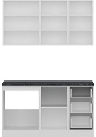 Resim Minar 145 Cm Mutfak Dolabı Beyaz 145-b1 