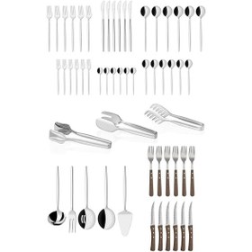 Resim Onon Aris 6 Kişilik 56 Parça Çatal Kaşık Bıçak Takımı 