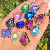 Resim 15X22Mm 10 adet Yüksek Kaliteli Maple Leaf Şekilli İthal AB Gökkuşağı Avustralya Sentetik Kristal El Sanatları Boncuklar Takı Yapımı DIY Aksesuarlar Küpeler 