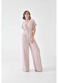 Resim Ftz Women Kadın Kemerli Tulum Beige 30724-beige Bej 