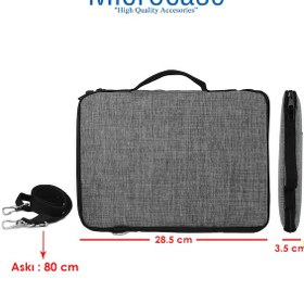 Resim Microcase Apple Uyumlu iPad Pro 11 2025 Tablet Gri Çanta + Türkçe Bluetooth Klavye + Mouse + Standı - Beyaz Al5163 Omuz Çantası 