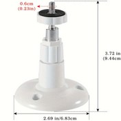 Resim 4 adet Güvenlik Kamerası Montaj Braketi, 360° Döner, 90° Eğimli, Ayarlanabilir İç/Dış Duvar Tavan Montajı Arlo/Wyze Cam Pan/CCTV için, 0.58cm Konu Boyutu, Beyaz 