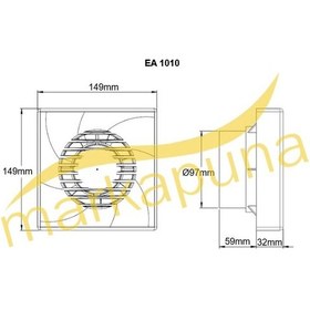 Resim Bvn Ea 1010 Plastik 10 Cm 100 M³/H Banyo ve Tuvalet Aspiratörü 