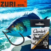 Resim ZURI-BERL 3 Paket Karbon Çelik Balıkçılık Kancaları - Kalınlaştırılmış, Levrek ve Turna İçin - Tuzlu ve Tatlı Su Balıkçılığına Uygun - Keskin Uçlu ve Göz Delikli Siyah Yuvarlak Kanca | Barbed Kancalar | Yüksek Nüfuzlu Kancalar 