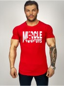 Resim Black İstanbul Muscle Guys Baskılı Fitness Tshirt 