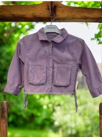 Resim Kız Bebek Pamuklu İnce Dokulu Ceket-15123 Lila 