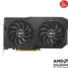 Resim Asus RADEON DUAL RX 7600 8GB 128bit GDDR6 2745MHz OC HDMI 3xDP (DUAL-RX7600-O8G) EKRAN KARTI 